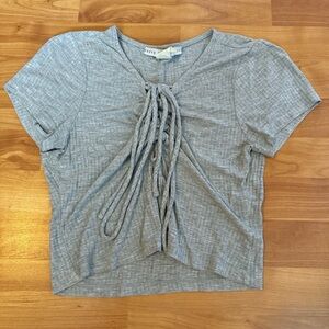 Gray Crop Top Baby Tee